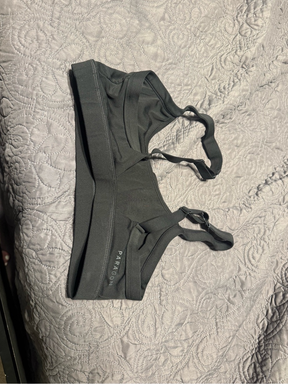 PARAGON Black Seamless Adjustable-Strap Sports Bra